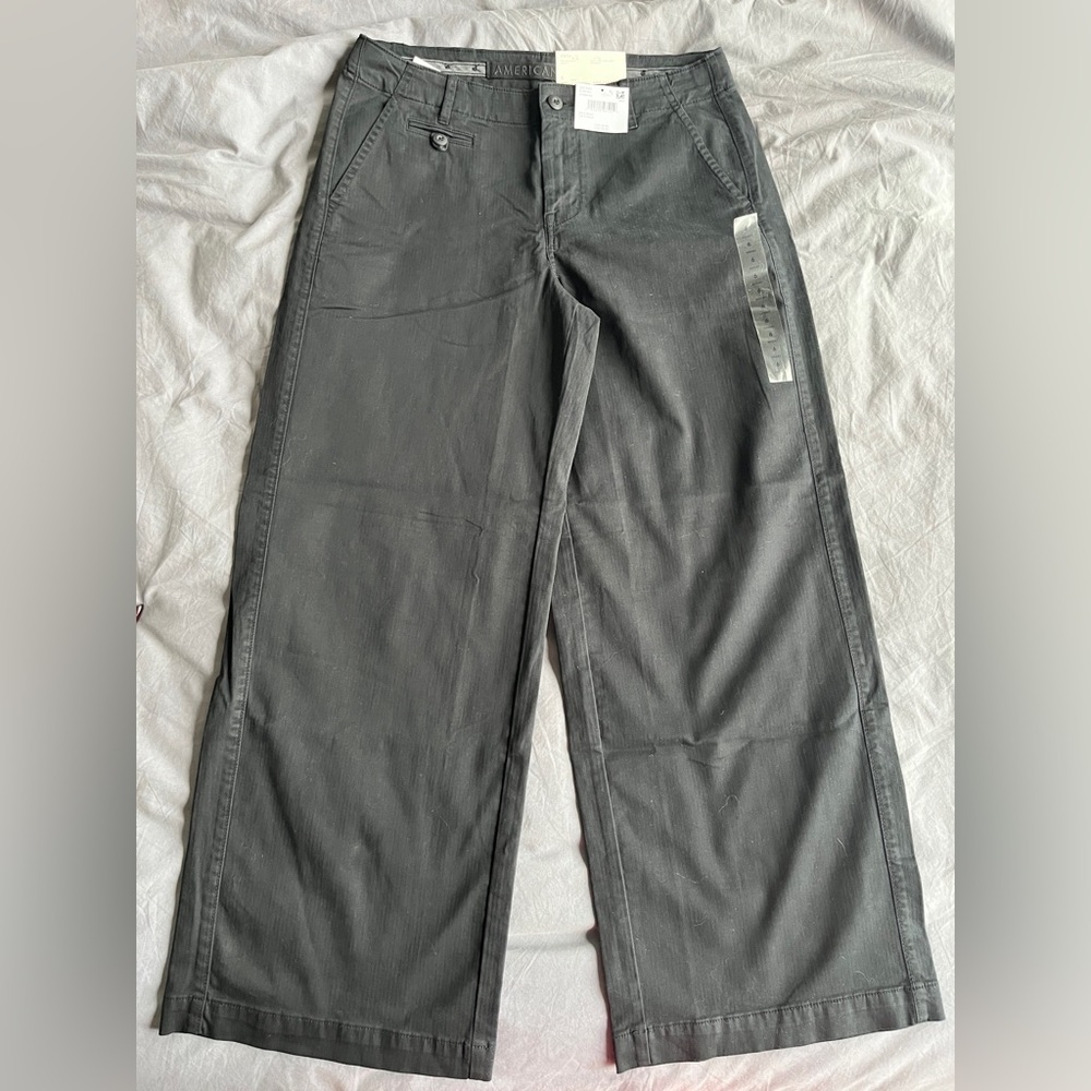 American Eagle Outfitters Gray Wide Leg Pants